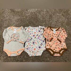 Carhartt Baby Girls Floral Bodysuit Set